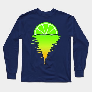 Cool 80s Lime Sunset Long Sleeve T-Shirt